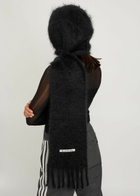 Acne Studios Hooded Brushed Mohair-blend Scarf - Black - One Size