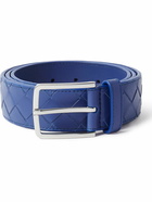 Bottega Veneta - 3.5cm Intrecciato Leather Belt - Blue