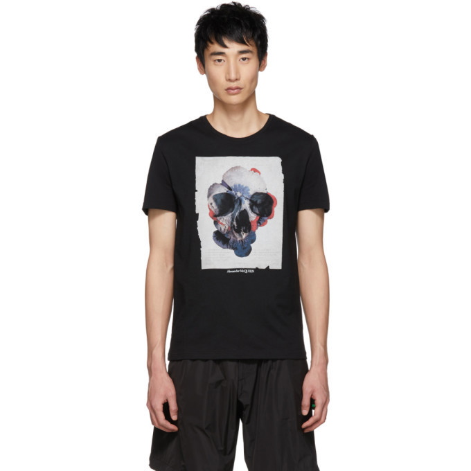 Photo: Alexander McQueen Black Floral Mix T-Shirt