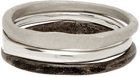 Pearls Before Swine Silver Polished Sliced Band Ring Set
