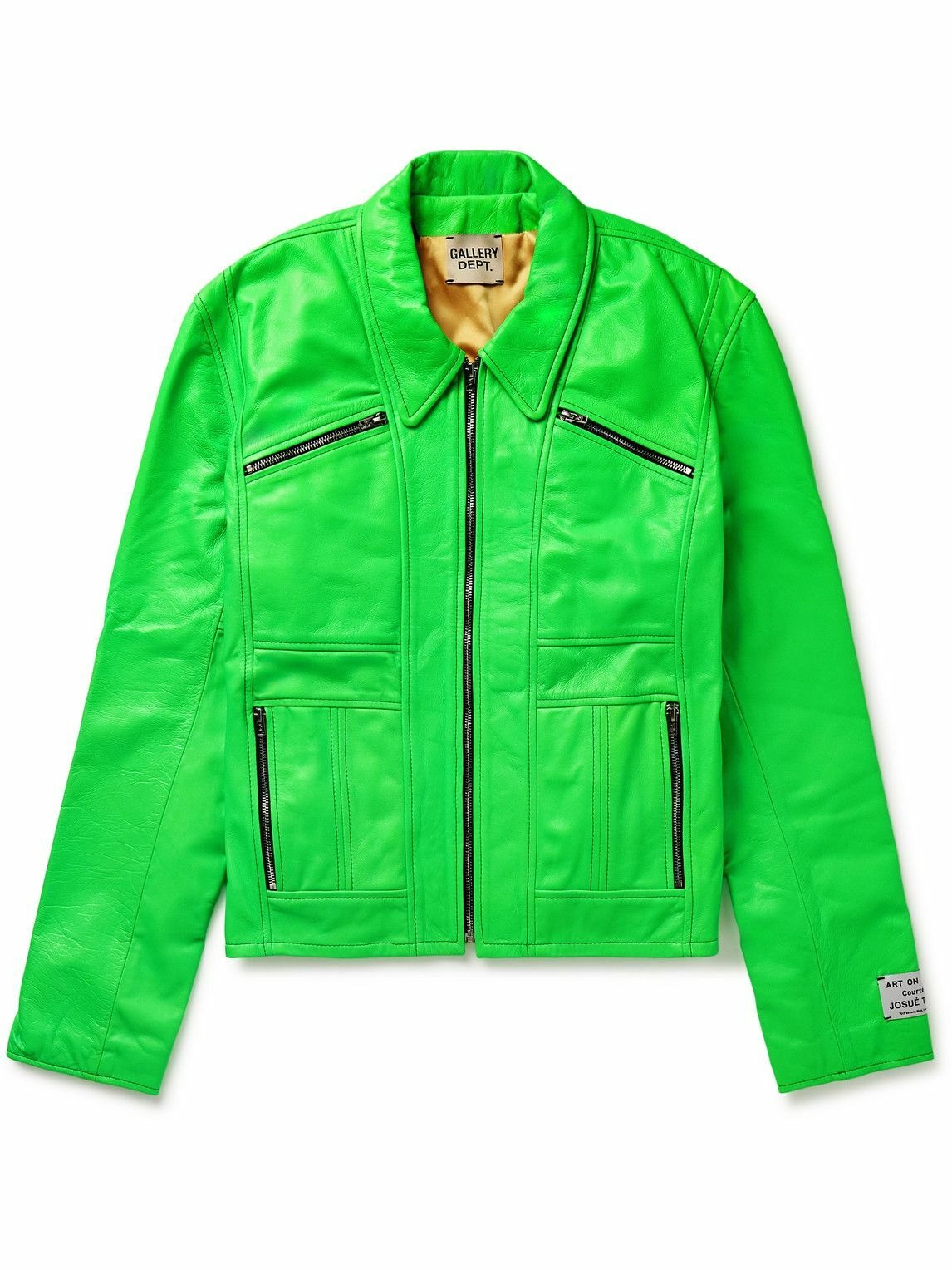 Gallery Dept. - Bowery Slim-Fit Leather Jacket - Green Gallery Dept.