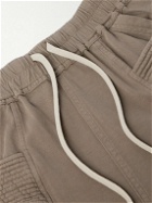 DRKSHDW by Rick Owens - Creatch Wide-Leg Cotton-Jersey Drawstring Cargo Trousers - Brown