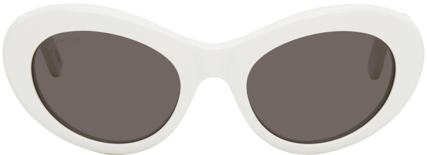 Balenciaga White Cat-Eye Sunglasses Balenciaga Off-White Cat-Eye Sunglasses Balenciaga main image 3