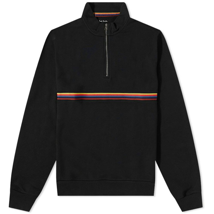 Photo: Paul Smith Men's Lounge Half Zip Sweat in Black