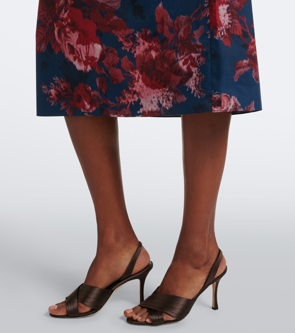 Erdem Floral cotton poplin shirt dress
