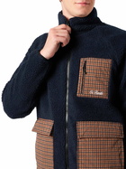 MC2 Saint Barth Man Blue Sherpa Jacket With Check Patch Pockets