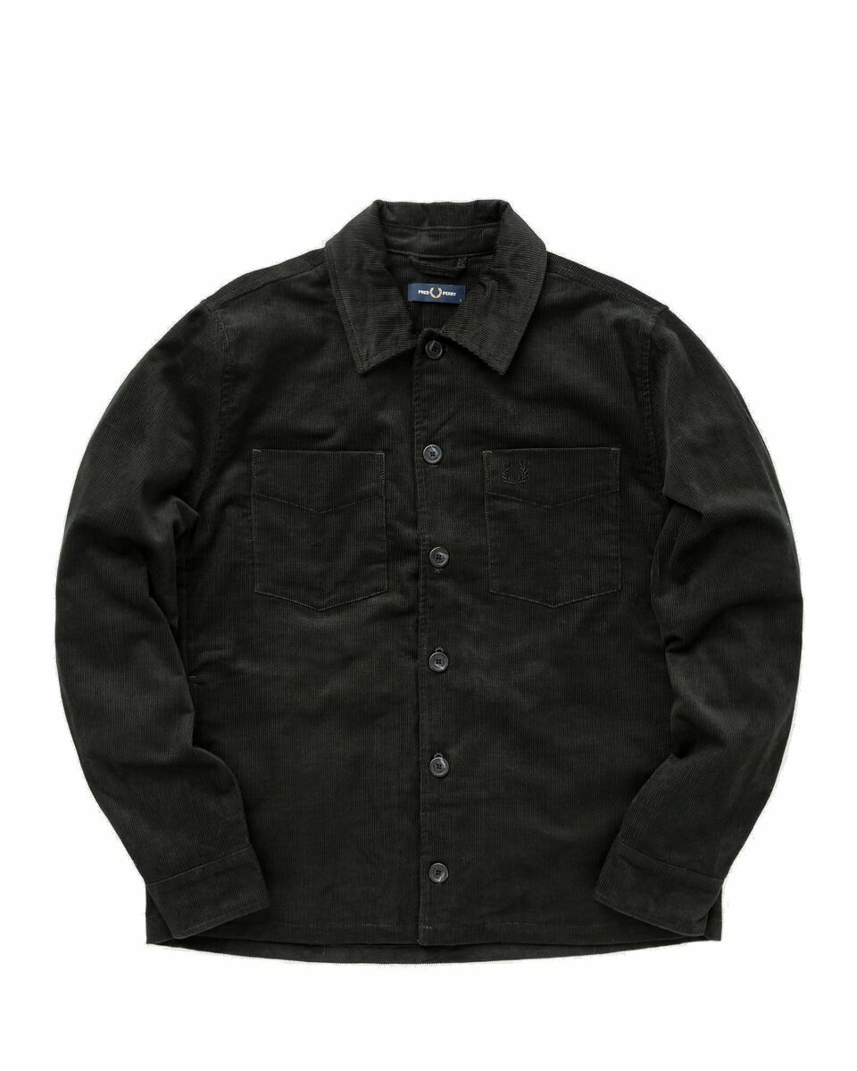 Photo: Fred Perry Waffle Cord Overshirt Green - Mens - Overshirts