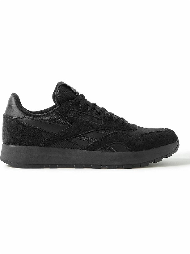 Photo: Reebok - Maison Margiela Project 0 Shell, Suede and Leather Sneakers - Black