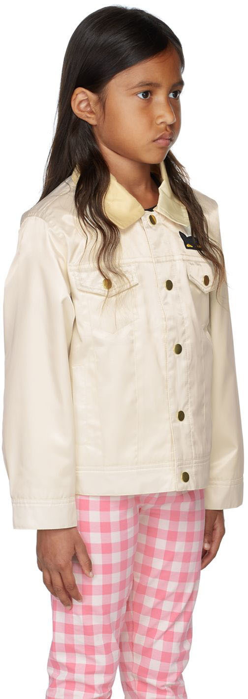 Kenzo Kids Blue Baseball Denim Jacket & White Stripe Dress