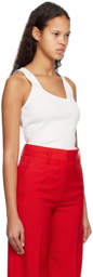 Bianca Saunders White Asymmetric Tank Top