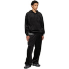 Y-3 Black Velvet Corduory Track Pants