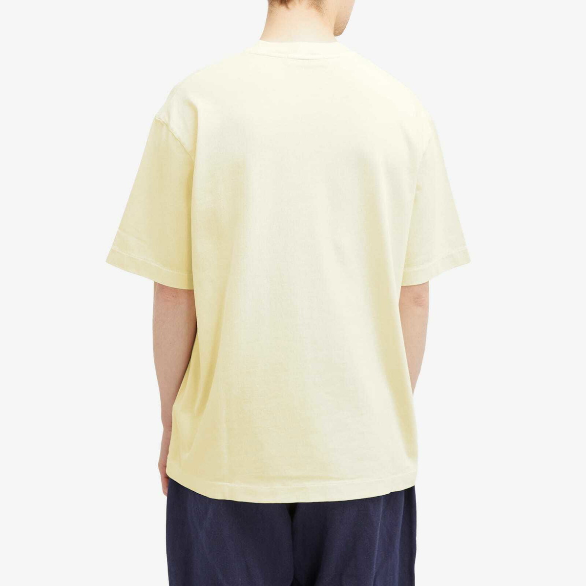 Stone Island Men's Marina Old Effect Logo T-Shirt in Butter Stone