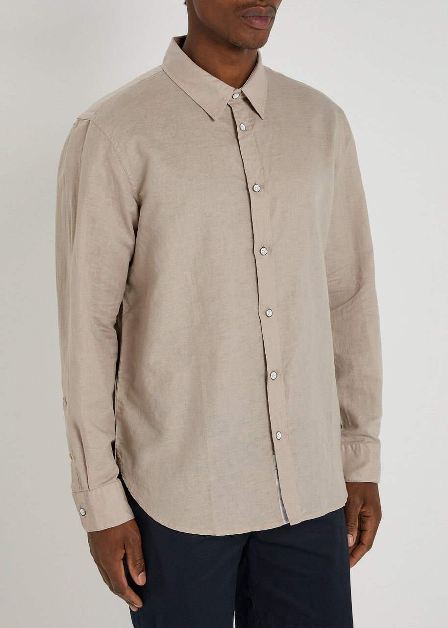 Rag & Bone Finch Linen-blend Shirt Cream