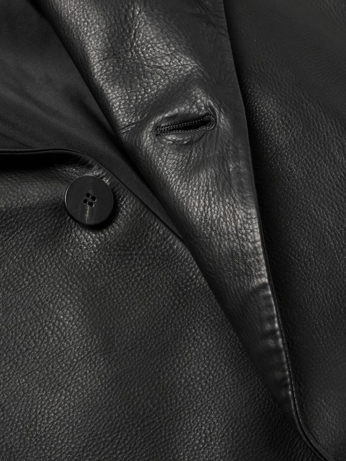 Fear of God - Full-Grain Leather Jacket - Black Fear Of God