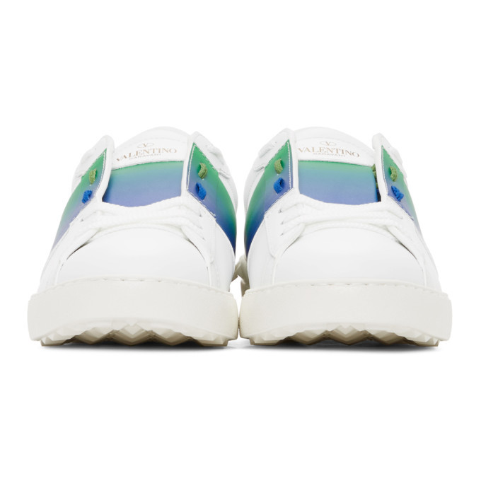 Valentino White and Blue Valentino Garavani Degrade Open