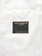 Favourbrook - Slim-Fit Theobold Grosgrain-Trimmed Herringbone Cotton Tuxedo Jacket - Neutrals