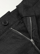 NN07 - Aden 1454 Straight-Leg Linen Suit Trousers - Black
