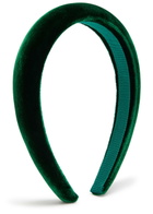 Jennifer Behr Tori Padded Velvet Headband - Green - One Size