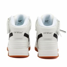 Off-White Men's Out Of Office Mid Leather Sneakers in White/Black