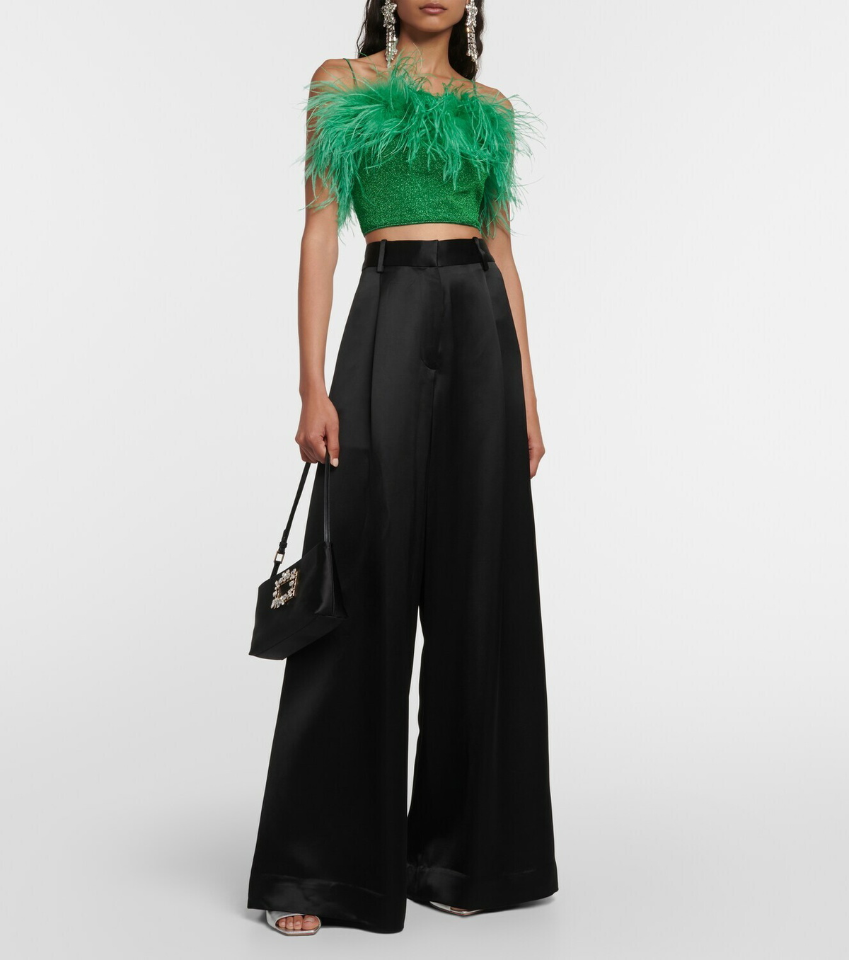 Oséree Lumière Plumage crop top