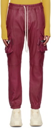 Rick Owens Pink Mastodon Cargo Leather Pants