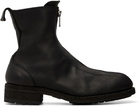 Guidi Black BOW02 Zip Up Boots