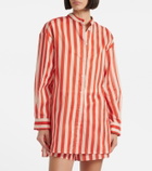 Eres Duetto striped cotton voile shirt