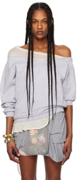 ALL-IN Gray Paneled Sweatshirt