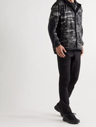 AND WANDER - Printed Nylon Hooded Jacket - Black