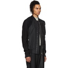 Rick Owens Black Combo Flight Bomber Jacket