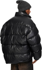 Maison MIHARA YASUHIRO Black Bottom Folded Faux-Leather Down Jacket