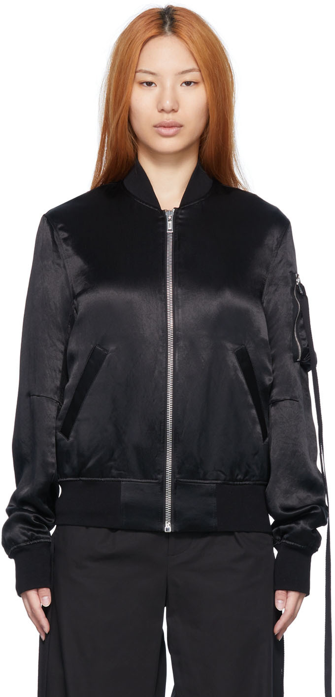 Ann Demeulemeester Black Barbara Bomber Jacket Ann Demeulemeester