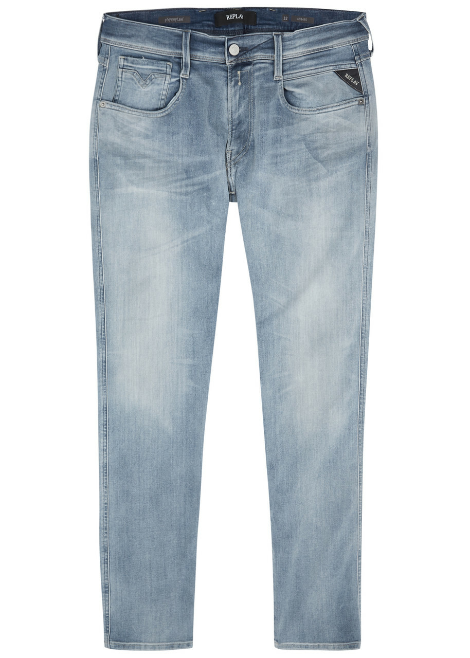 Replay Anbass Hyperflex Slim-leg Jeans Blue