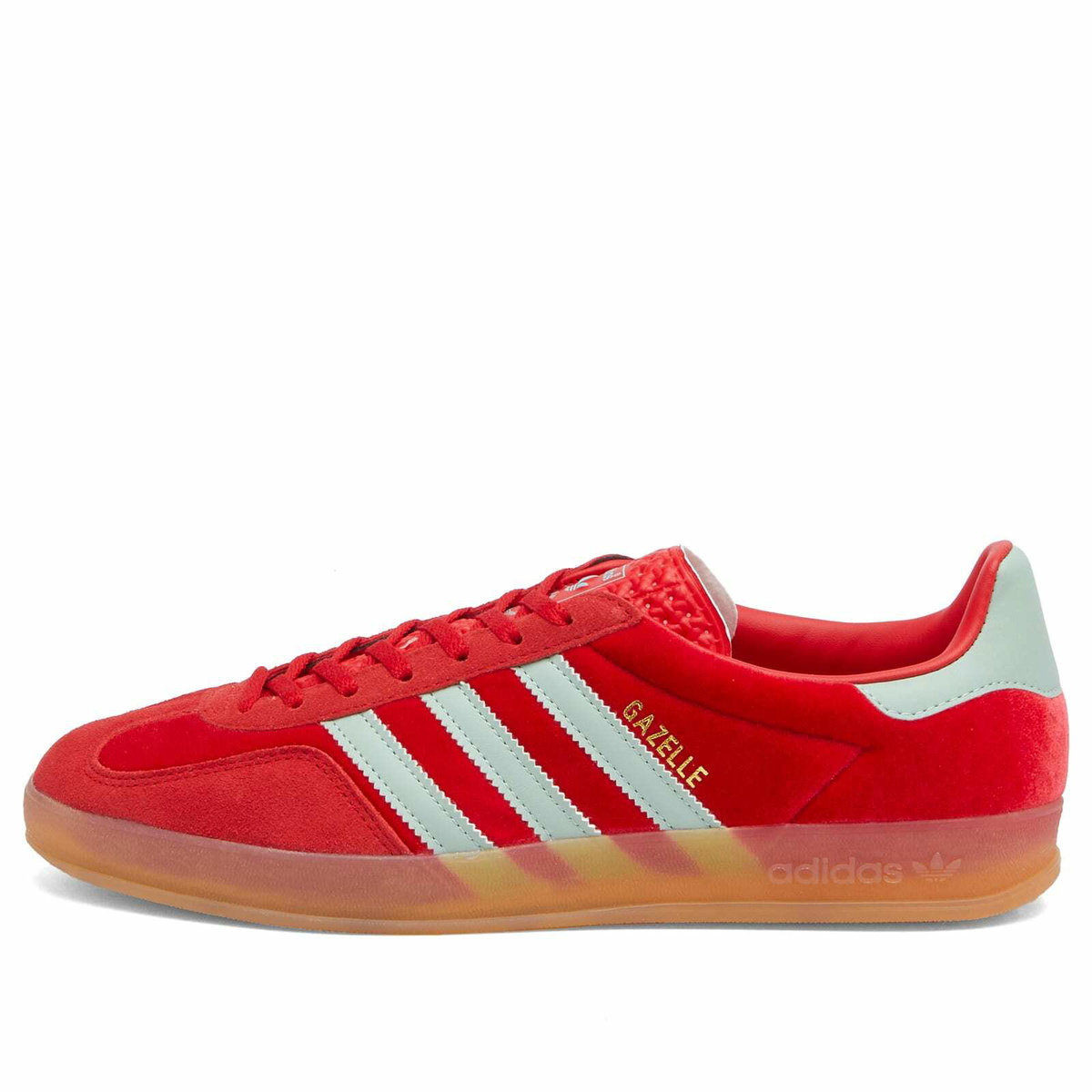 Adidas Gazelle Indoor in Better Scarlet/Hazy Green/Gum adidas