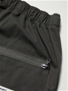 WTAPS - Tapered Belted Cotton-Blend Trousers - Gray