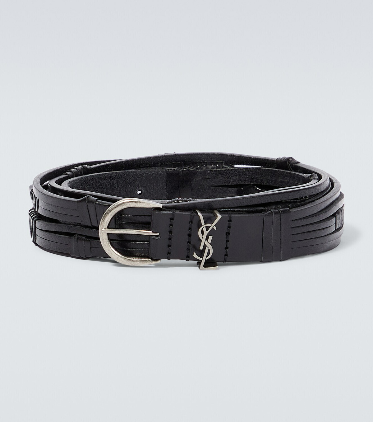 Saint Laurent Embellished Leather Belt - New in Dust Bag - The