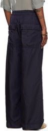 Dries Van Noten Blue Overdyed Trousers