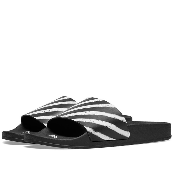 Photo: Off-White Spray Stripe Slide Black