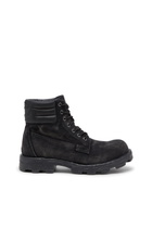 Diesel D-Hammer-Combat boots in denim and leather - Boots Mens in Black