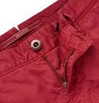 Incotex - Slim-Fit Stretch-Cotton Twill Trousers - Men - Red