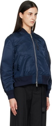 sacai Navy Nylon Twill Blouson Bomber Jacket