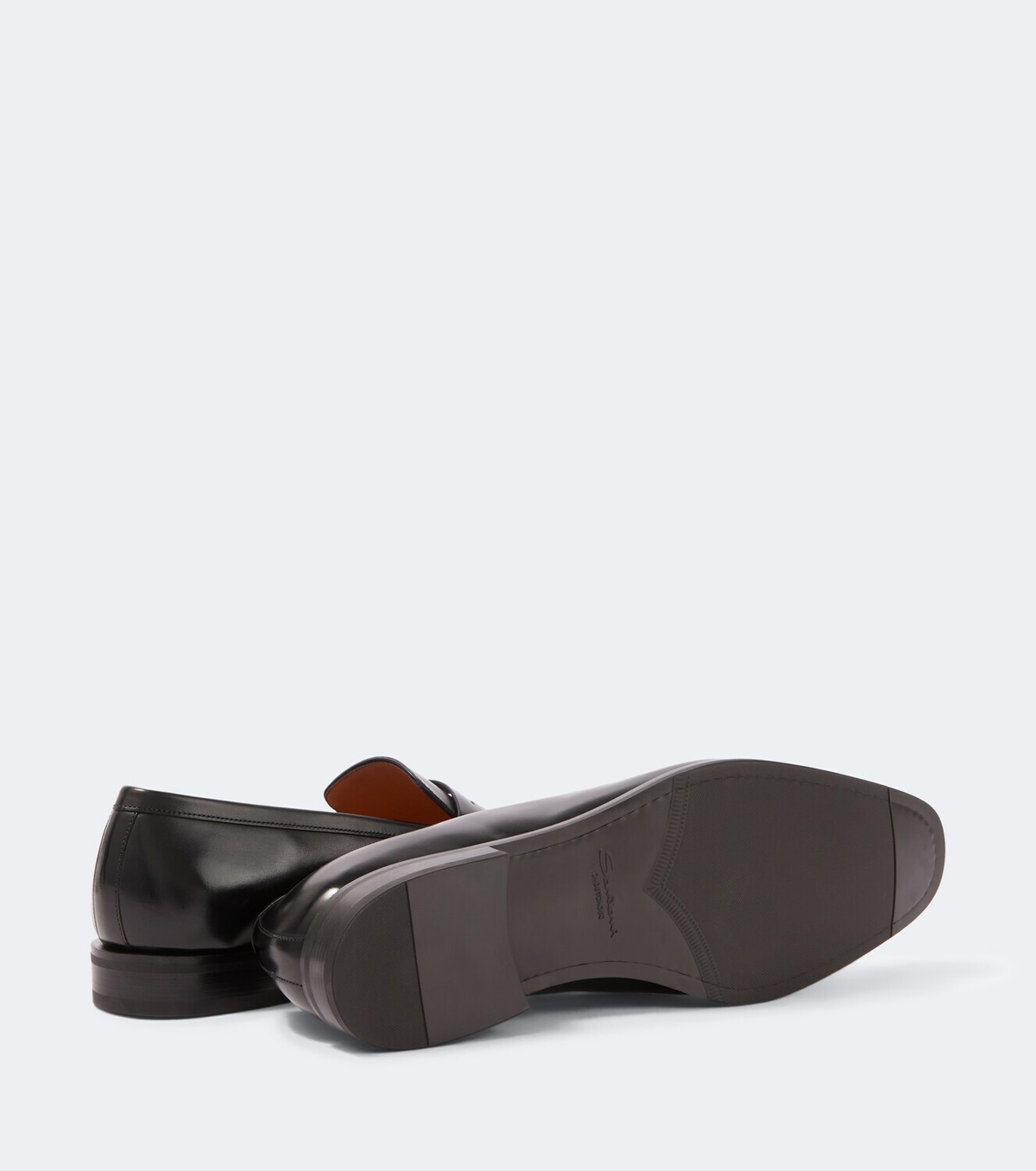 Santoni Leather penny loafers