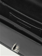 SAINT LAURENT - Solferino Medium Logo-Appliquéd Leather Messenger Bag - Black