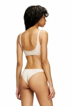 Diesel Microfibre briefs with cut-out logo - Panties Womens in Pink