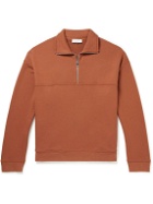 Ninety Percent - Organic Cotton-Jersey Half-Zip Sweatshirt - Red