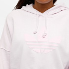 Adidas Womens 80’S Aerobic Cropped Hoody in Almost Pink