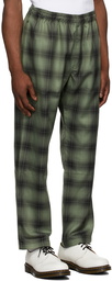 Stüssy Black & Green Shadow Plaid Trousers