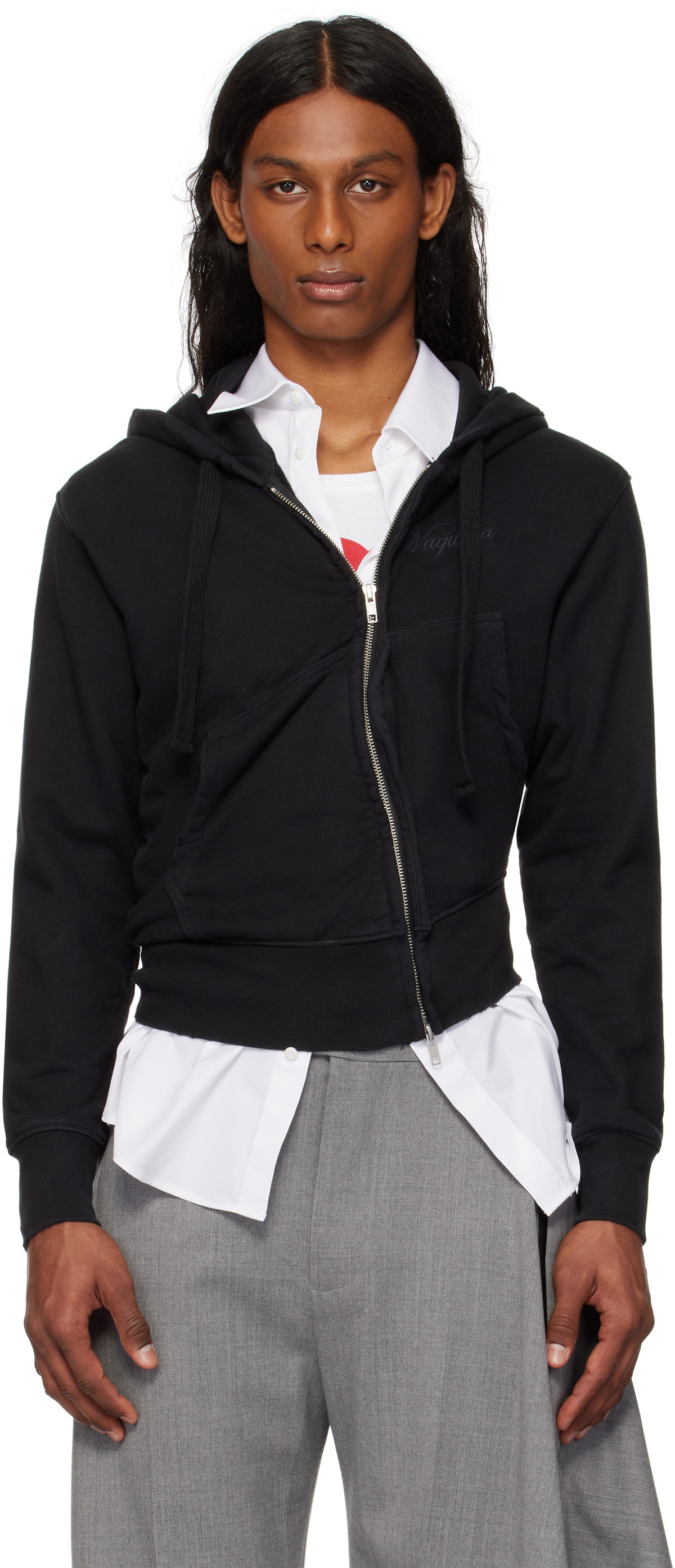 VAQUERA Black Twisted Hoodie Vaquera