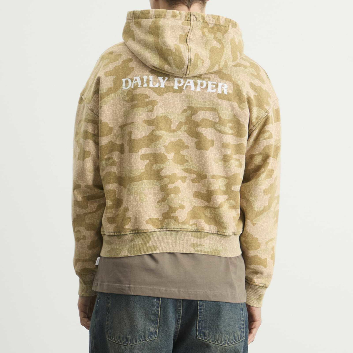 Daily Paper Men's Boxy Zip Hoodie in Camo