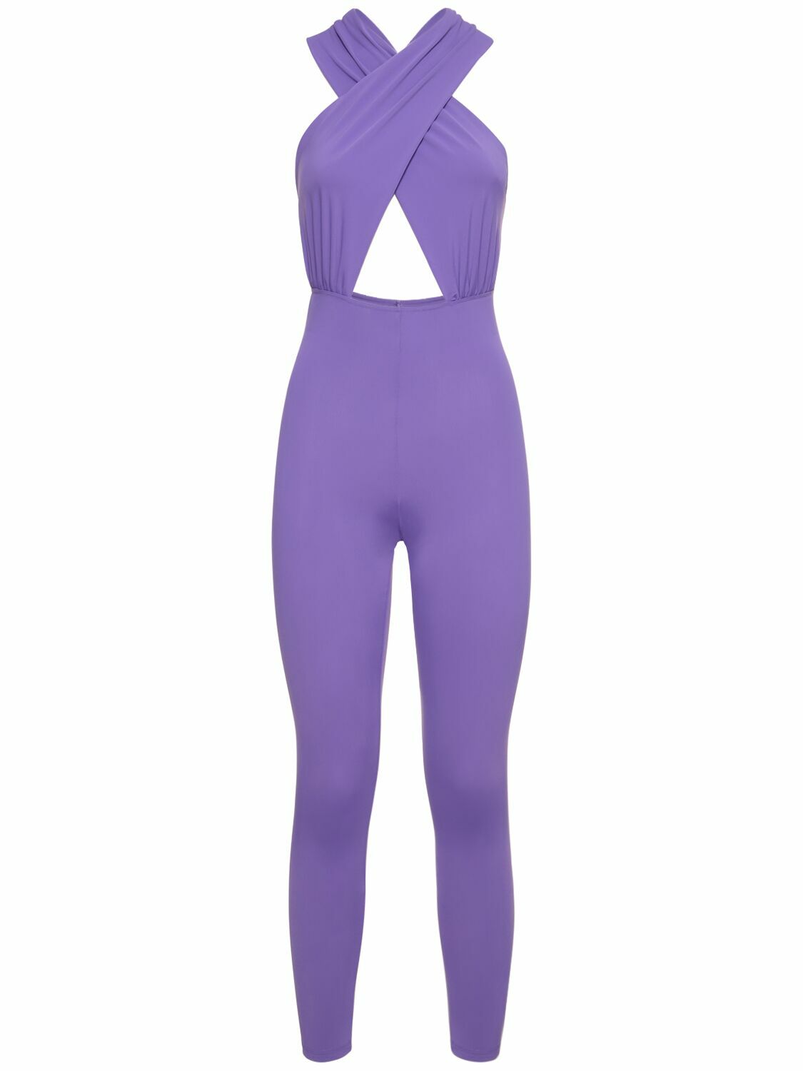 ワンピースその他 THE ANDAMANE Purple symmetrical close-fitting jumpsuit THE ANDAMANE Purple symmetrical close-fitting jumpsuit